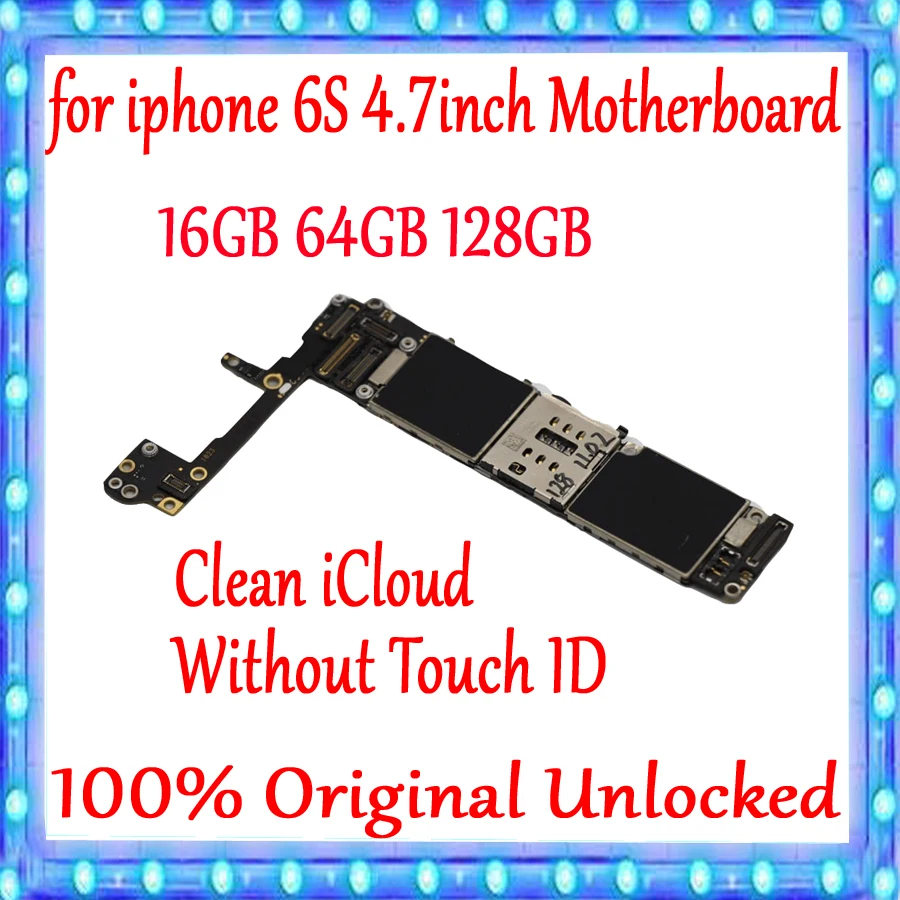 Заводская разблокированная материнская плата для iphone 6S с/без Touch ID оригинальная 4