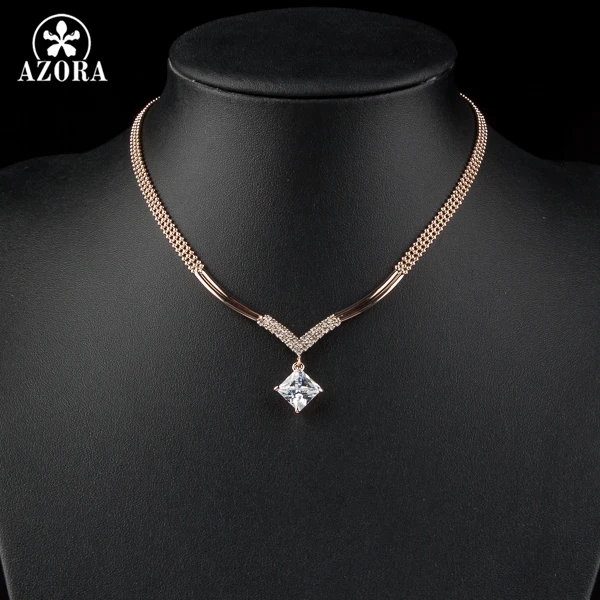 Женский кулон из розового золота с фианитами|jewelry necklace|necklace anecklace necklace |