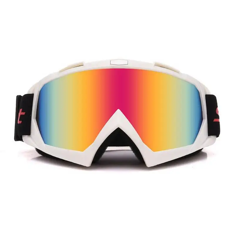 White Очки для мотогонок, мотокросса, внедорожного велосипеда, ATV Googles, лыжные очки для сноуборда для мужчин и женщин, цветные линзы MT02 - Цвет: White