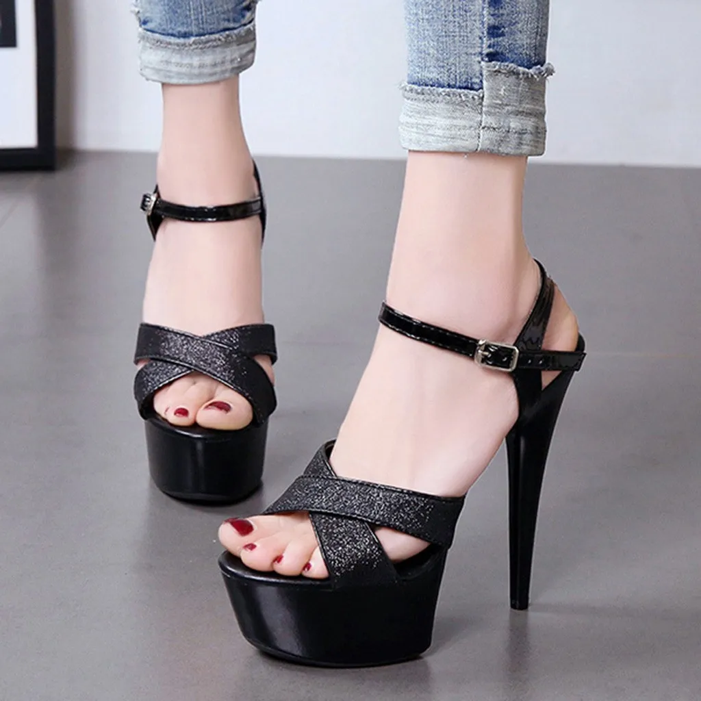 SAGACE/женские шикарные босоножки с открытым носком на очень высокой платформе