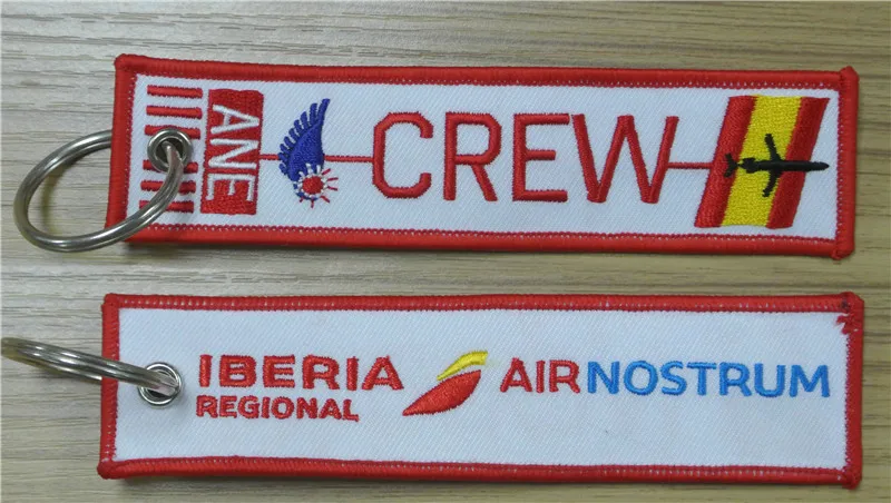 Команда Iberia Air Nostrum логотип Regional ткань вышивка брелок пилота|pilot keychain|logo keychainkeychain