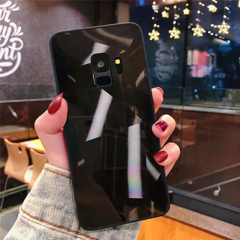 Black Для samsung galaxy A, на возраст 6, 8, 9, акриловый кристалл бриллиантовой огранки желе Корпус для мобильного телефона, A10 20 30 50 70 с закругленными краями роскошная Крышка - Цвет: Black