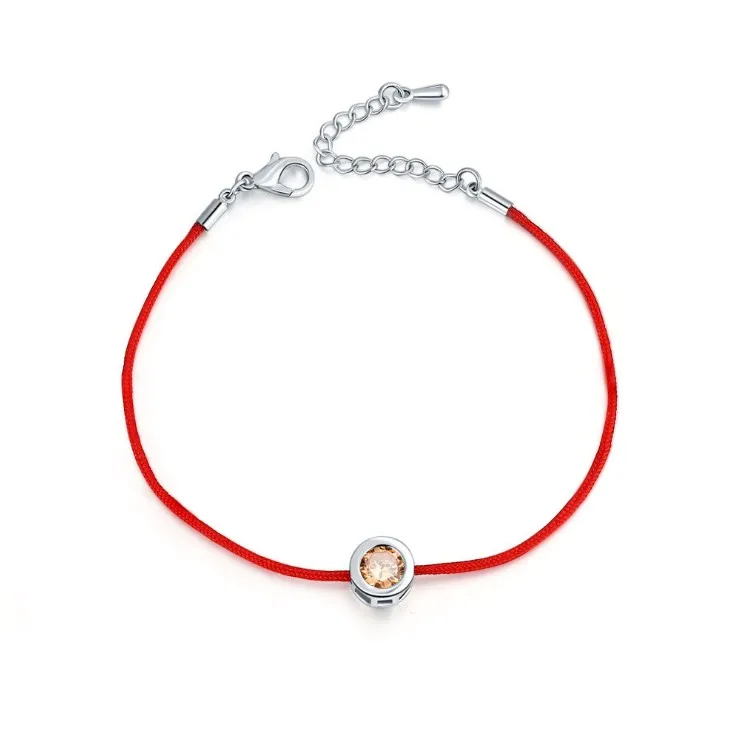 Оптовая продажа 10 цветов браслет с Красной веревкой из циркона для влюбленных