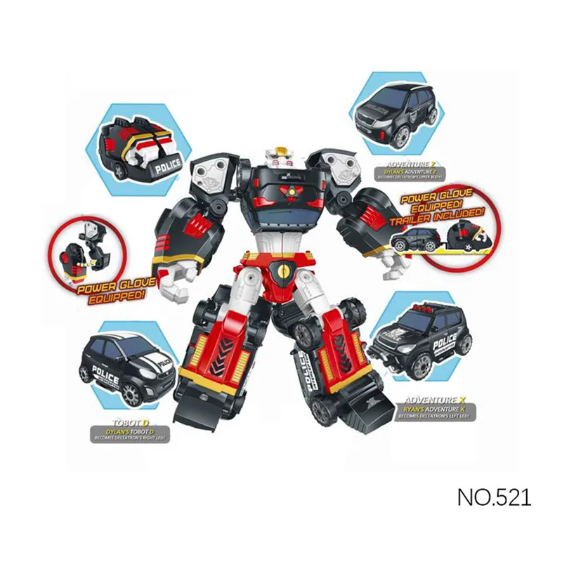 Lensple Tobot 3/2 в 1, Трансформационные машинки, робот, фигурка, игрушки, мультяшный персонаж, 3 машинки, сливаются, деформация, модель робота, игрушки - Цвет: K Medium Size 4in1