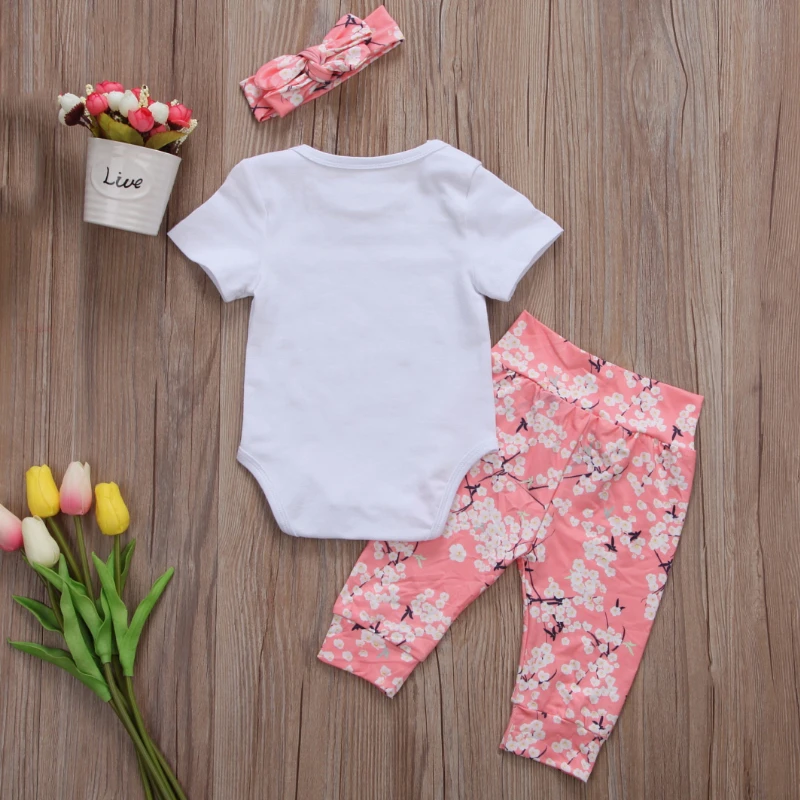 Комплект одежды из 3 предметов для новорожденных и маленьких девочек Осенний