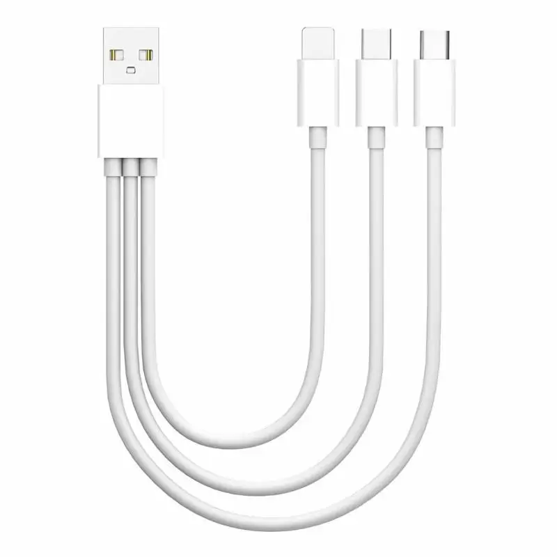 3 в 1 USB кабель Type C Micro 8 Pin для быстрой зарядки передачи данных провод шнур iPhone
