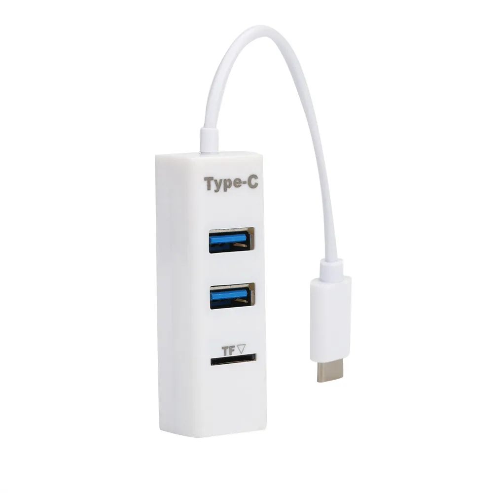 Type-C USB 3.1 To USB2.0 2 in 1 HUB Card Reader Port Adapter For Macbook Tablet Support read/write TF memeory card 31# | Компьютеры и