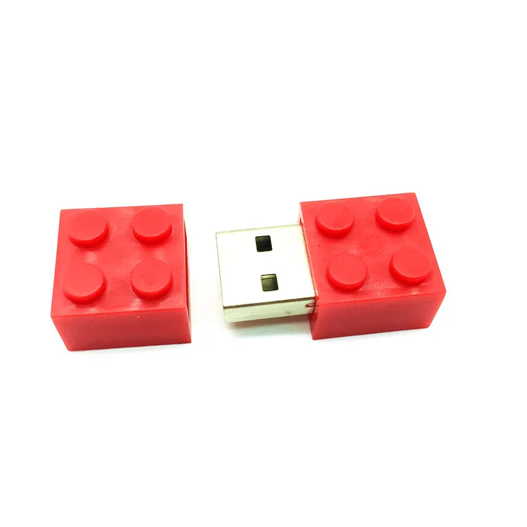 Pendrive мультфильм строительные блоки usb 2 0 флэш накопитель силиконовый 4 ГБ 8 16 32 64