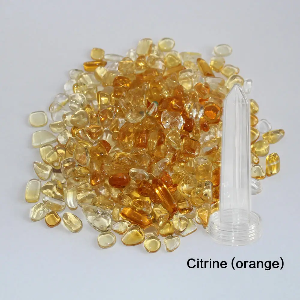 ciritine orange Все виды натурального кристаллического камня гравия кварца полудрагоценные камни чашка для воды и бутылка украшения Шестиугольная точка заменить - Цвет: ciritine orange