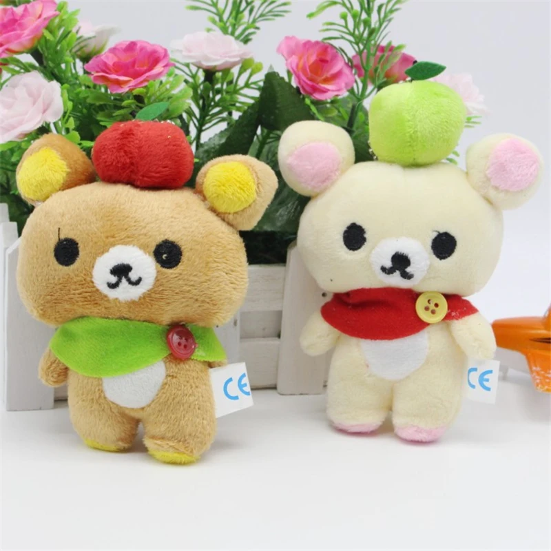 200 шт./лот 11 см мини каваи Стоящий Медведь Rilakkuma, плюшевый игрушечный Rilakkuma, мягкая фигурка куклы