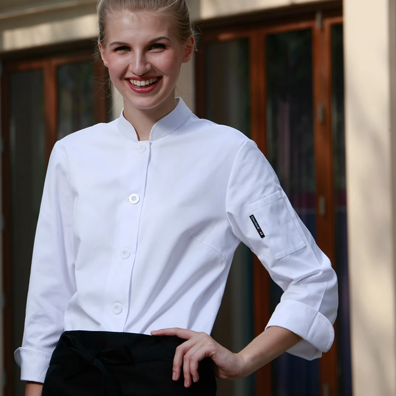 2015 ресторан гостинца кухня повар пиджак куртка форму женщин Женский китайский