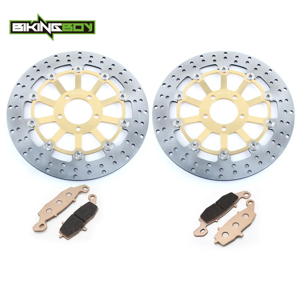 Передние тормозные диски BIKINGBOY и колодки для Kawasaki Z750 04 05 06 Z 750 S Z750S 2005 2007 ZR 7 99 ZR7S 01 02