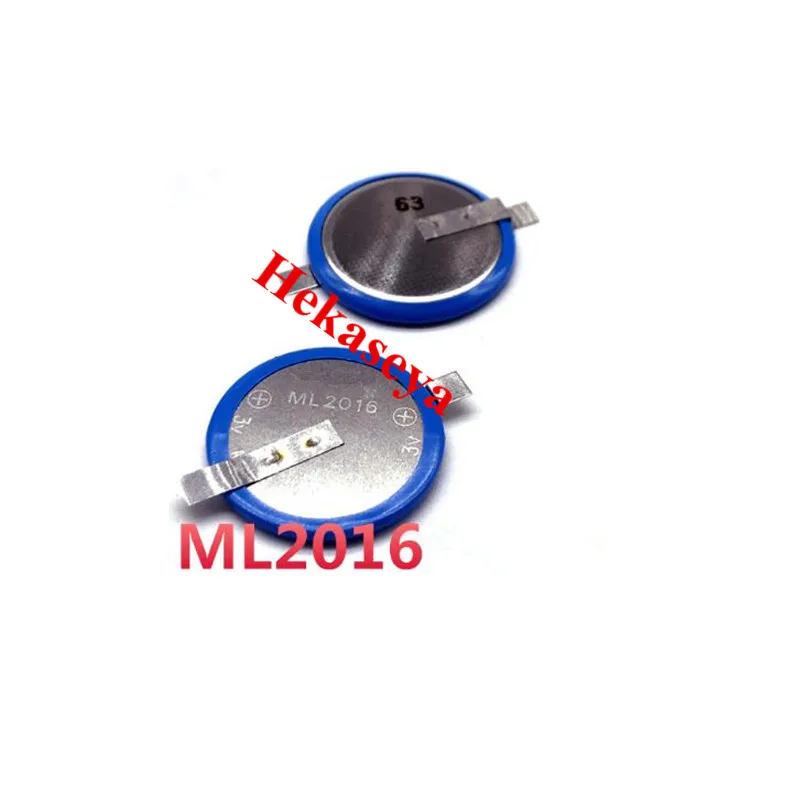 2 шт./лот новый бренд ML2016 ML 2016 3V 25 мАч с сварочными ножками перезаряжаемая литиевая
