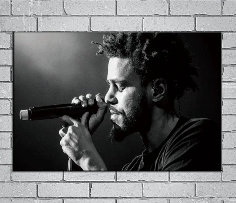 J COLE Rapper хип Hopist музыкальный светильник холст на заказ постер 24x36 27x40 дюймов