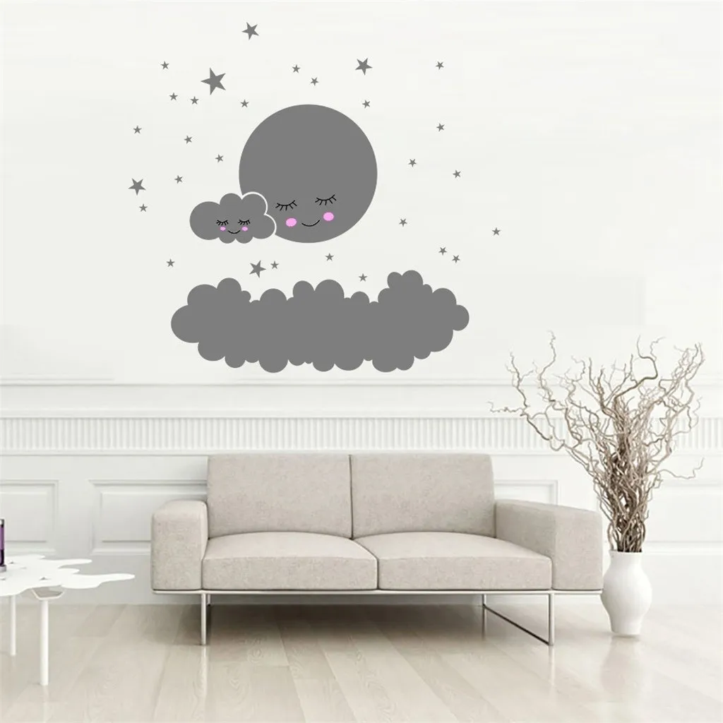 Фон для детской комнаты с граффити украшение стен большая облако смайлик