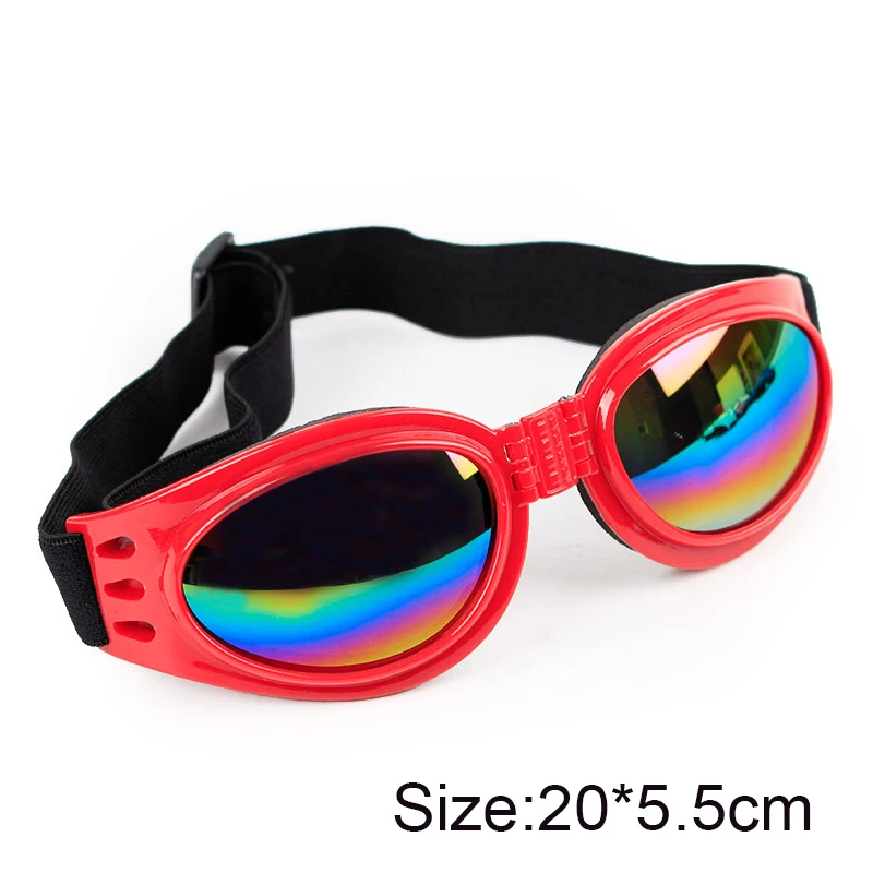 Мода Собака УФ солнцезащитные очки собака ветрозащитный Anti-взлома ПЭТ защитные