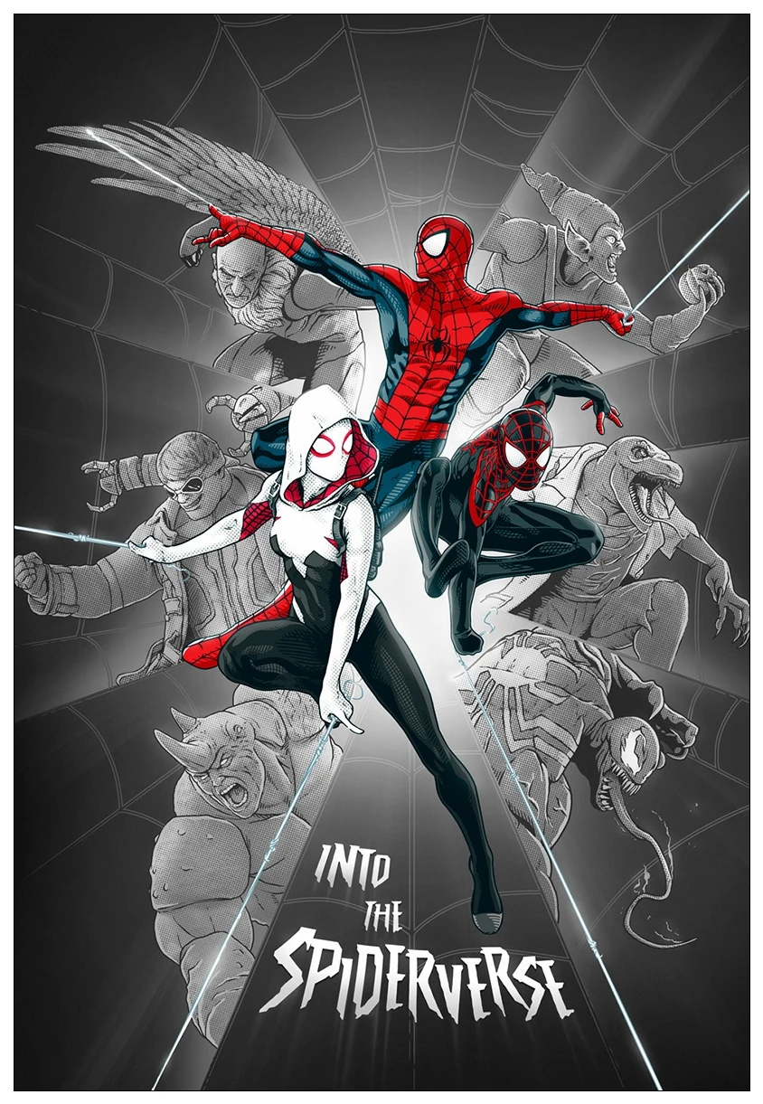 E122 Marvel Comics, супергерой, плакат с изображением Человека-паука, Человека-паука, в стихах паука, печать фильмов, плакат, Настенный декор для детской комнаты - Цвет: E122
