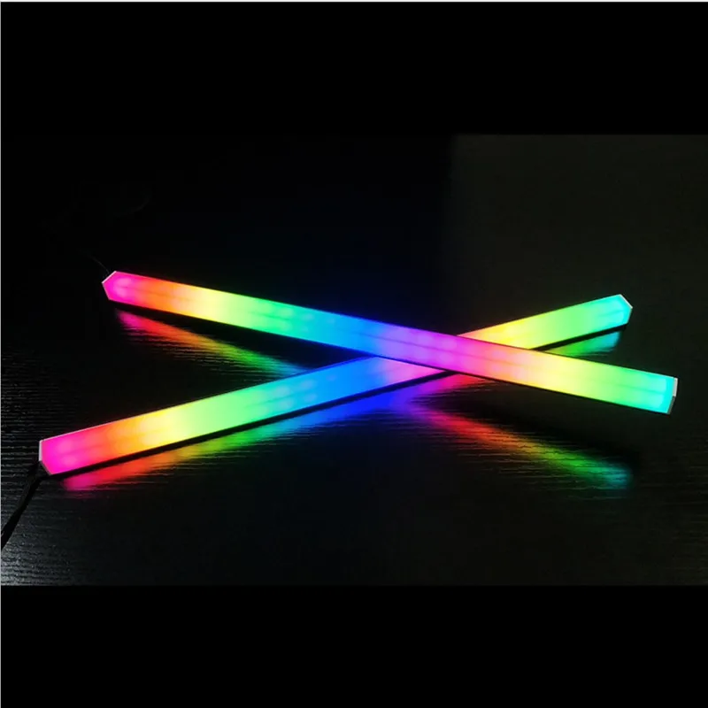 Двухсторонний светильник RGB из алюминиевого сплава лента 30 см магнитный phantom color |