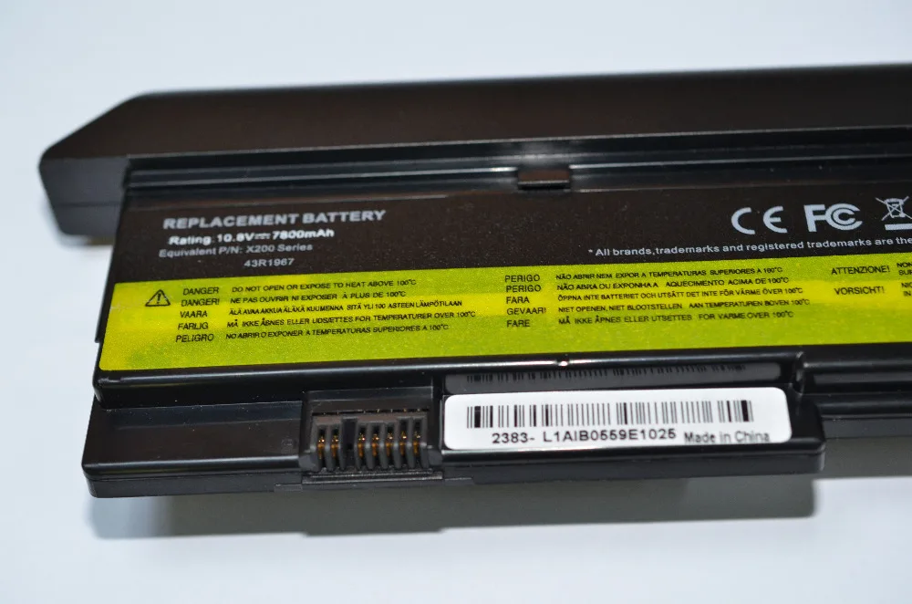 6600 мАч 9 ячеек батареи для IBM Lenovo ThinkPad X200 X201 X201s 42T4834 42T4835 43R9254 43R9255 42T4537 42T4541 42T4536 42T4538|9