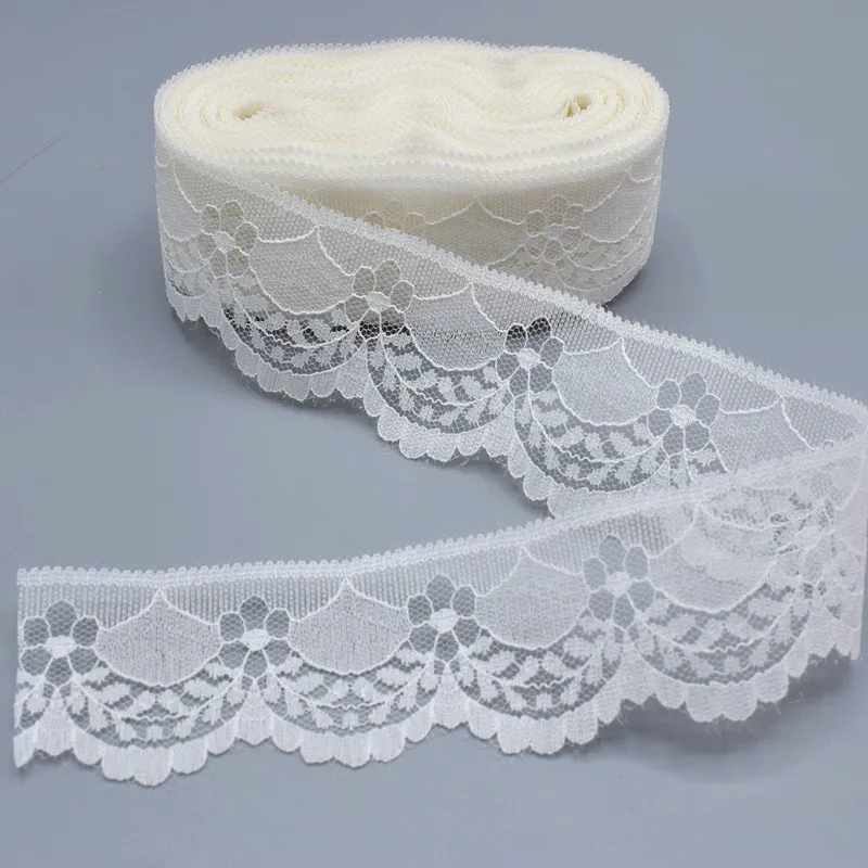 Красивая кружевная вышивка/5-10 ярдов в длину 40 мм в ширину | AliExpress