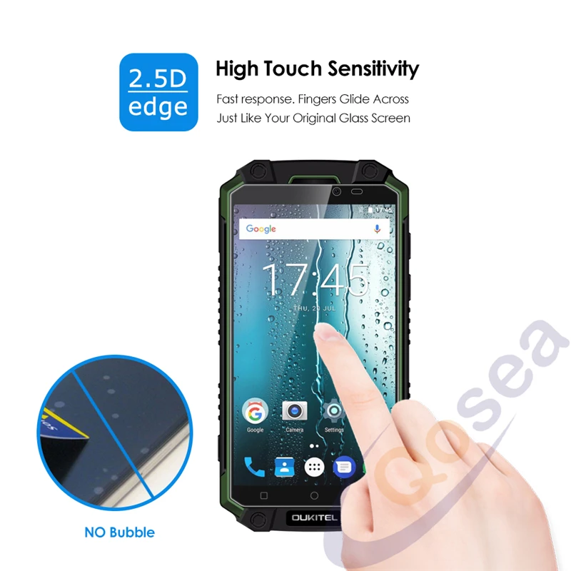 Qosea (2 упаковки) для Oukitel K10000 MAX закаленное стекло Ультрапрозрачная 2.5D 9 H Защитная