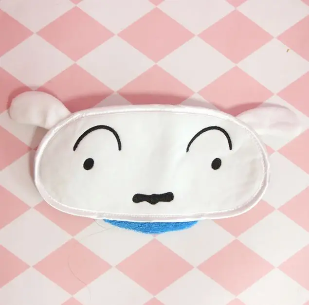 1 шт. Милая японская маска для глаз Crayon Shinchan мультяшная маска для сна плюшевая повязка для глаз плюшевая игрушка - Цвет: 2