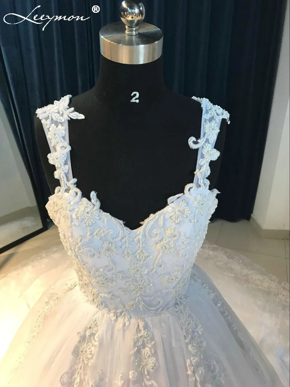 Романтичное Белое кружево принцесса расшитые бисером Свадебные платья 2019 милая