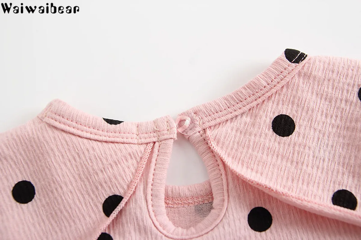 Унисекс комбинезон для новорожденных девочек Waiwaibear с длинными рукавами из хлопка ZHBB16.