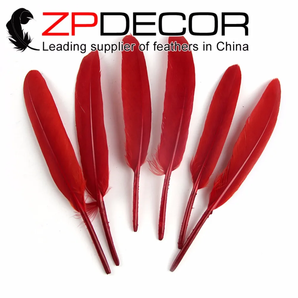

ZPDECOR 100 шт./лот 10-15 см (4-6 дюймов) оптовая продажа красных утиных кожеток свободное перо