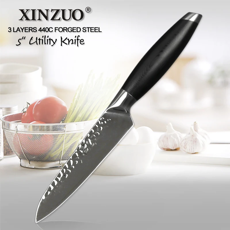 XINZUO 5 дюймовый универсальный нож кованые кухонные столовые приборы с острым