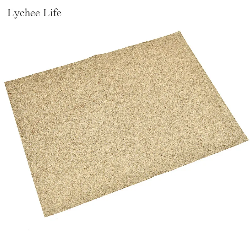 Lychee Life A4 блестящая синтетическая кожа ручной работы мягкая ткань для