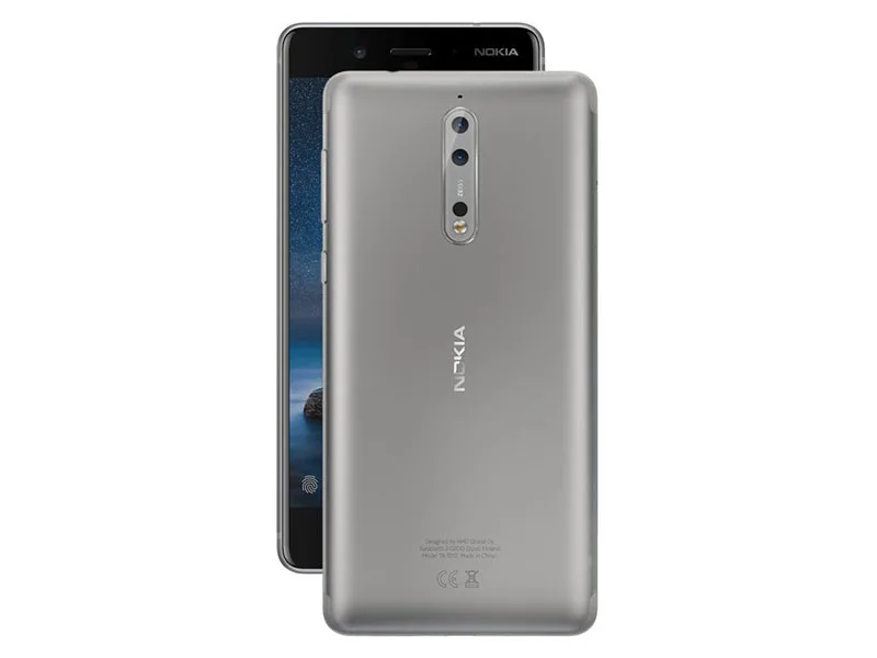 silver Разблокированный Nokia 8 Qualcomm835 Dual SIM 5,3 дюймов экран 4 Гб+ 64 Гб двойная задняя камера 13,0 МП отпечаток пальца 4G-LTE - Цвет: silver
