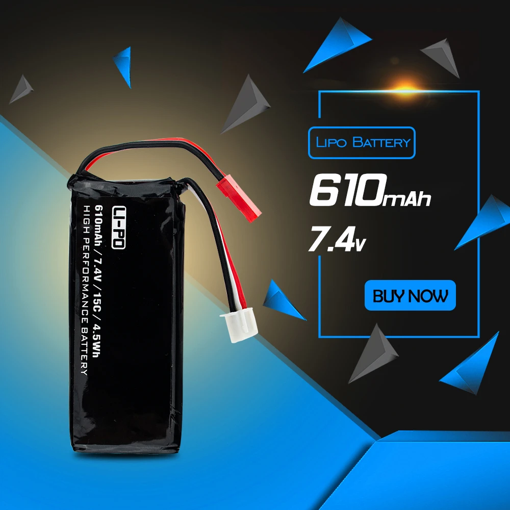 7 4 в 610 мАч lipo аккумулятор 15C 4.5Wh батареи JST Plug для Hubsan X4 H502S H502E RC Дрон Квадрокоптер