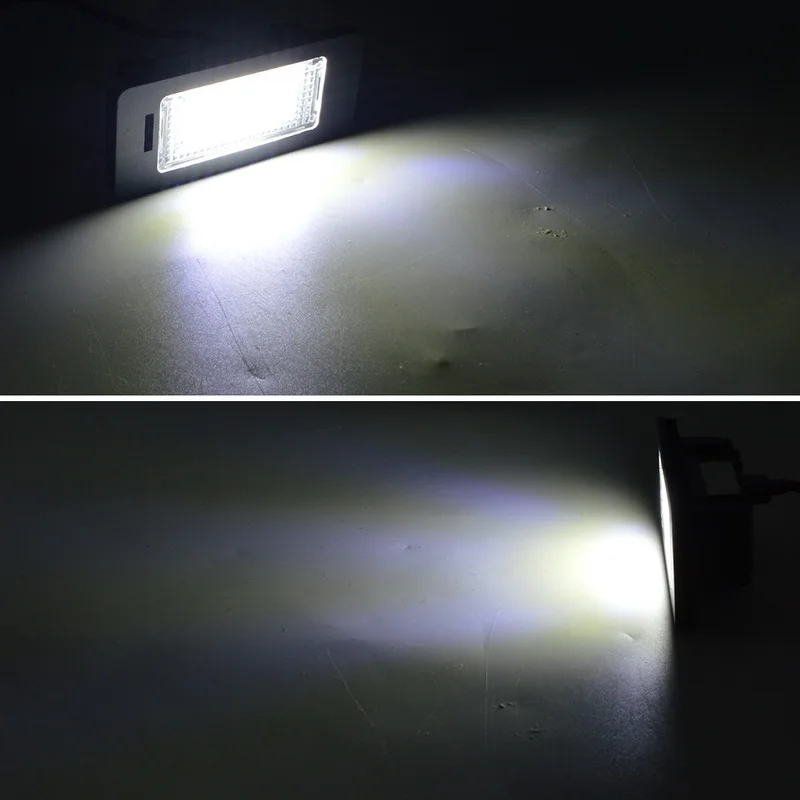

Safego 2 pcs 3W LED License Plate Light 24 SMD 2835 Car Auto Luggage Courtesy Glove Box Lamp Waterproof For Audi Q5 A1 A4 A5 A6