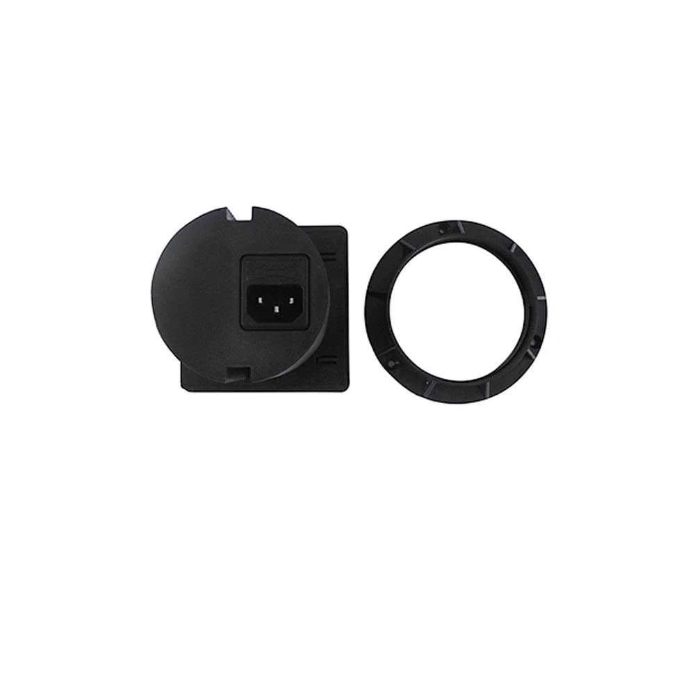 

Socket with Cover Waterproof Round Grommet Outlets 2 Flat Sockets 2 USB Charger Ports Safe Desktop Socket For Furniture
