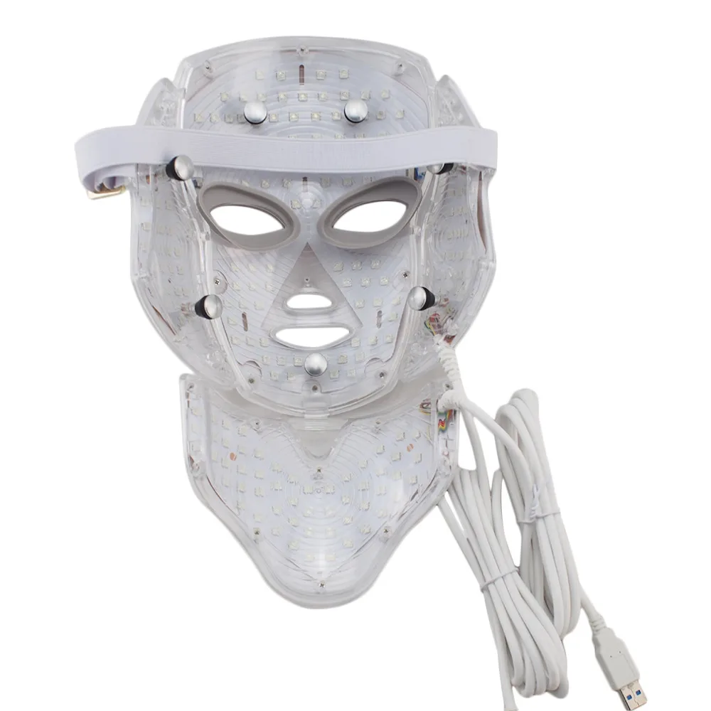 Светодиодный 7 Цвета свет микротоковая для лица Устройство приготовления маски