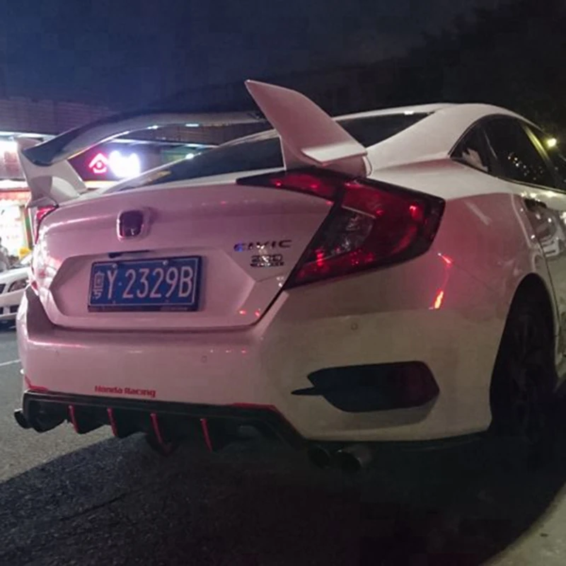 Задний спойлер из АБС пластика для багажника гоночный крыло Honda Civic 10 поколения