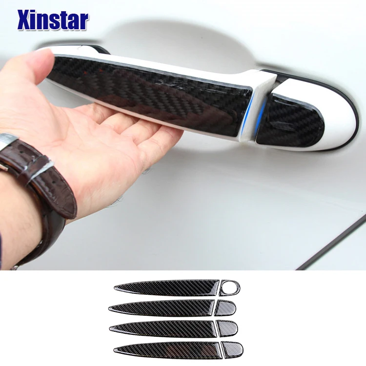 4 шт. углеродное волокно M Power Performance Автомобильная наклейка на дверную ручку для bmw