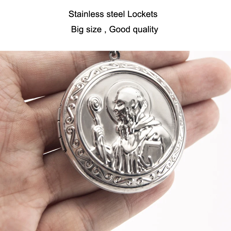 Медальоны для папы из нержавеющей стали большой размер 44 мм орден Святого