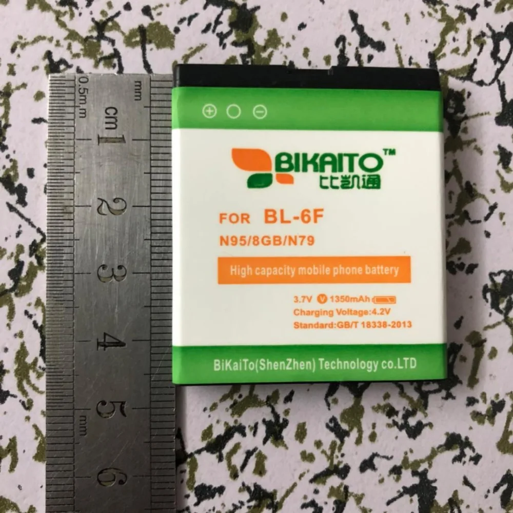 BIKAITO 1350mAh BL 6F литий ионный полимерный аккумулятор для Nokia N95 8G N78 N79 6788|Аккумуляторы