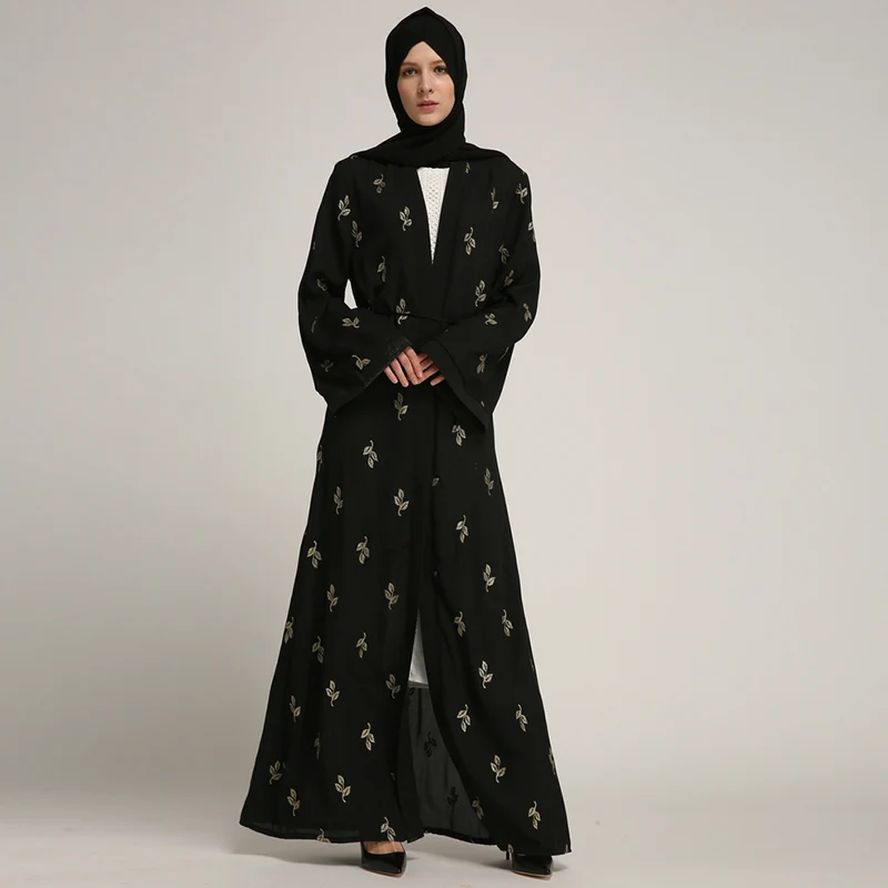 Buytiz Повседневное черный сетки мусульманские abaya Макси длинное платье Роба платья