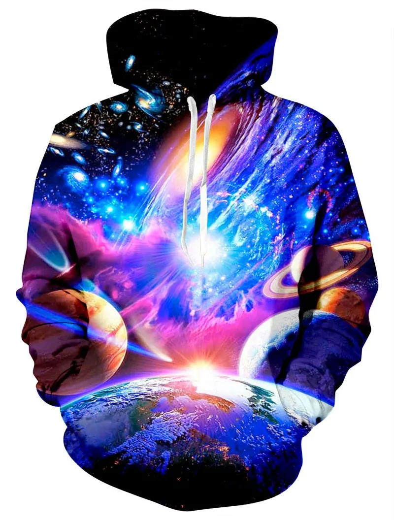 Raisvern 3D Galaxy Space мужские костюмы Зимние толстовки полный брюки из двух частей мужские спортивные костюмы осенние толстовки брюки и пара набор