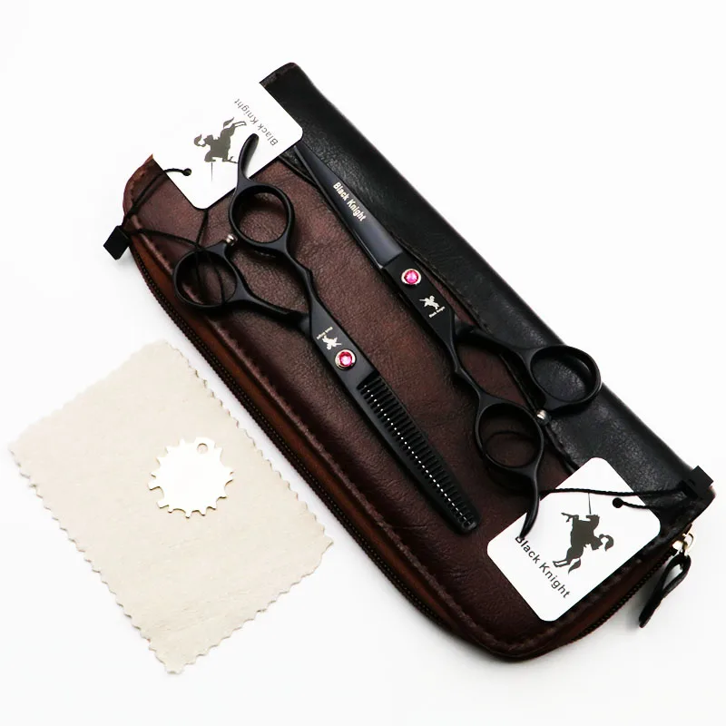 6 дюймовые Профессиональные парикмахерские ножницы для левшей черный рыцарь|hand