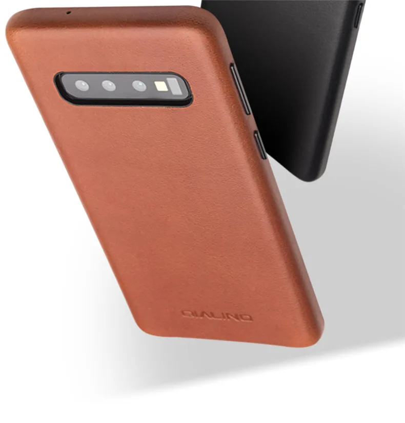 QIALINO, модная задняя крышка из натуральной кожи для samsung Galaxy S10, 6,1 дюймов, Роскошный чехол для телефона ручной работы для S10 Plus, 6,4 дюймов