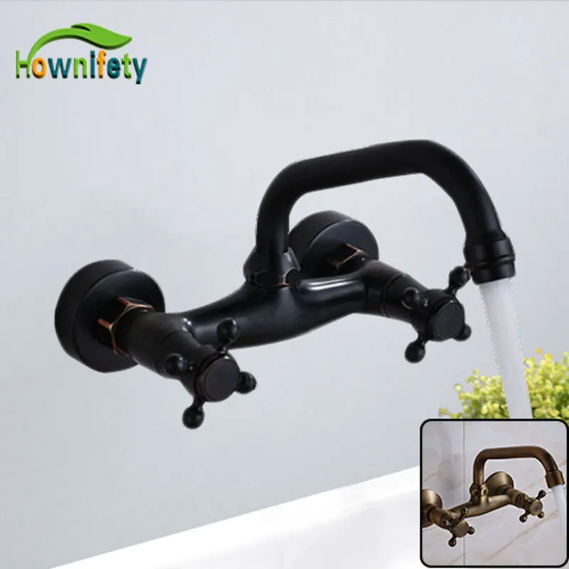 Новинка классический античный латунный/Черный Бронзовый Смеситель для раковины