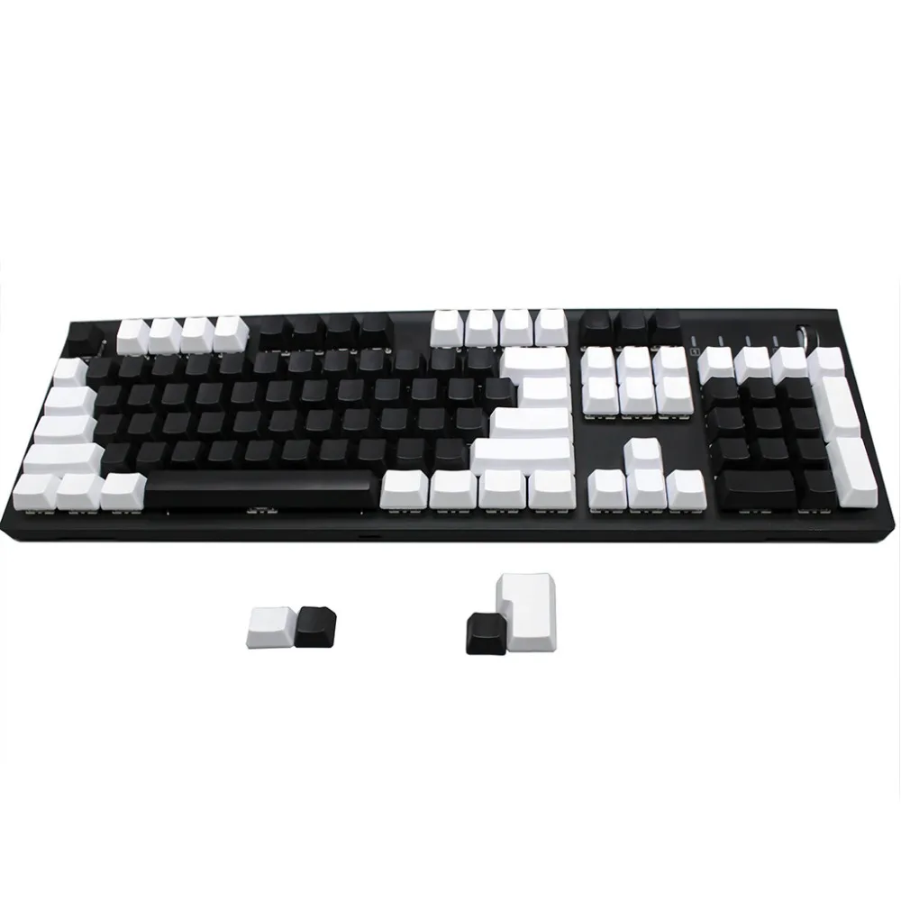 YMDK 104 пустой ANSI ISO белый черный смешанный PBT OEM профиль Keycap для TKL 60% MX переключатели