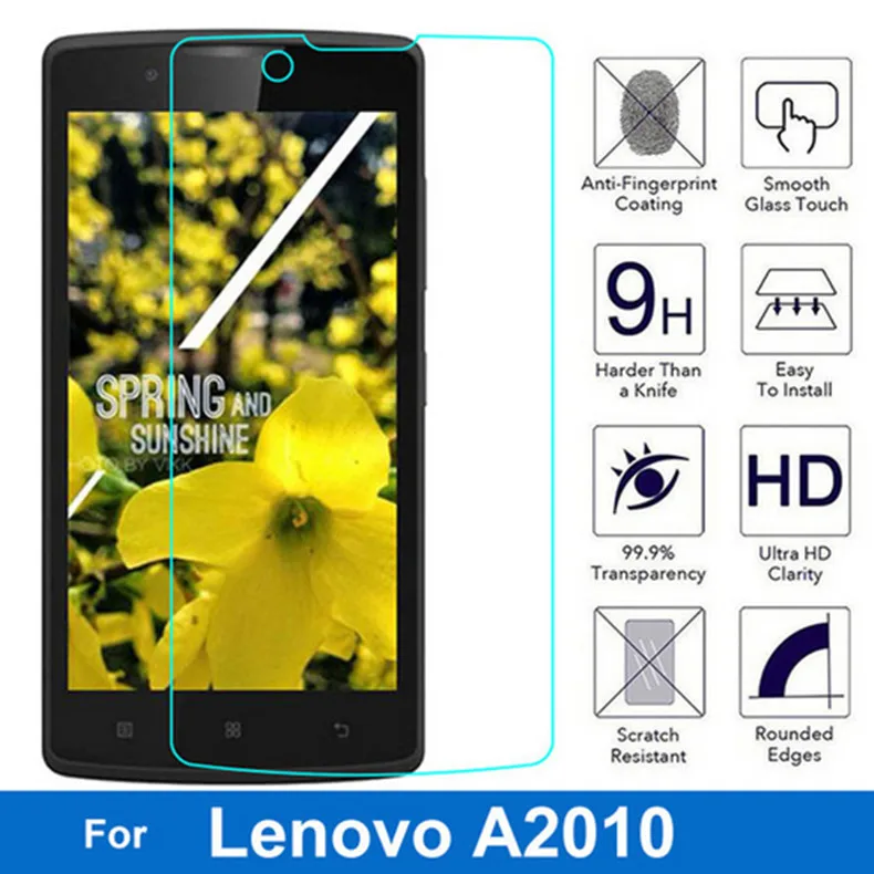 2 шт./лот Fuwahsoon закаленное Стекло для lenovo A2010 Экран протектор Оригинал 9 H защитной