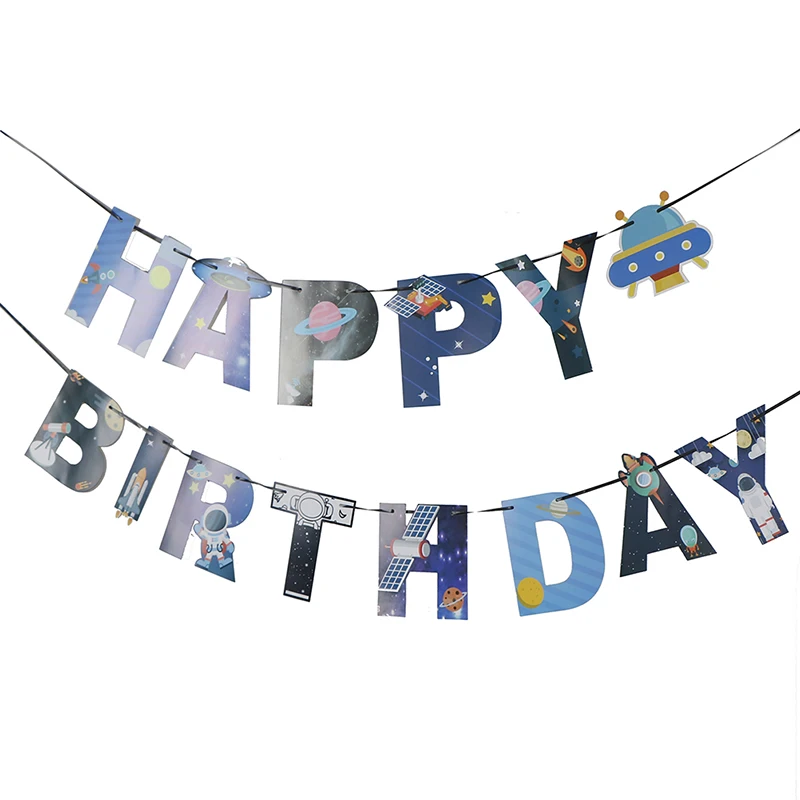 Украшение для дня рождения с солнечной системой на космическом пространстве