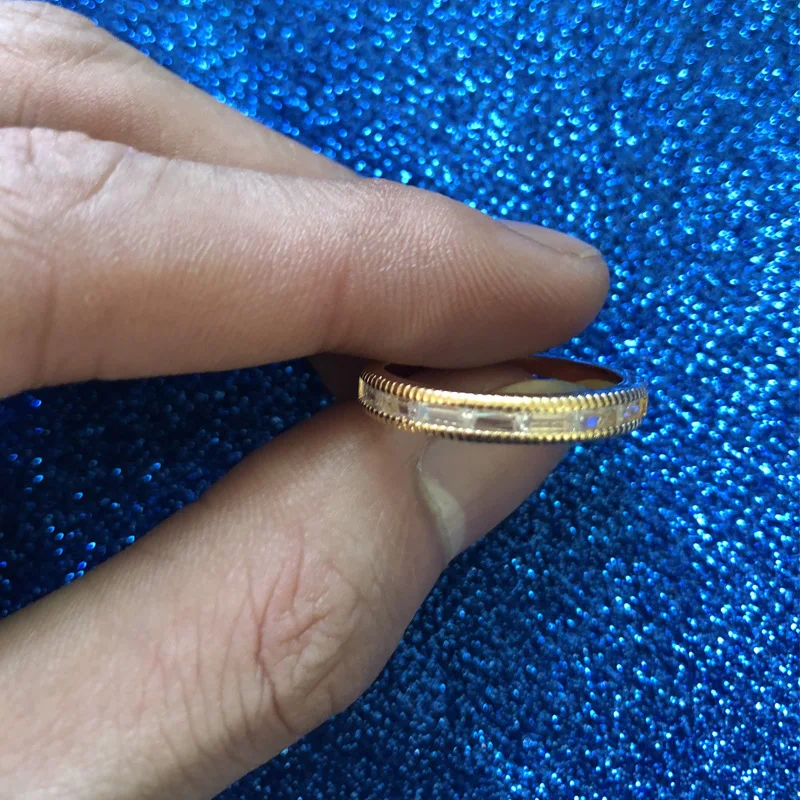 Женское кольцо с цирконием 14K желтое золото бриллианты|Кольца| |