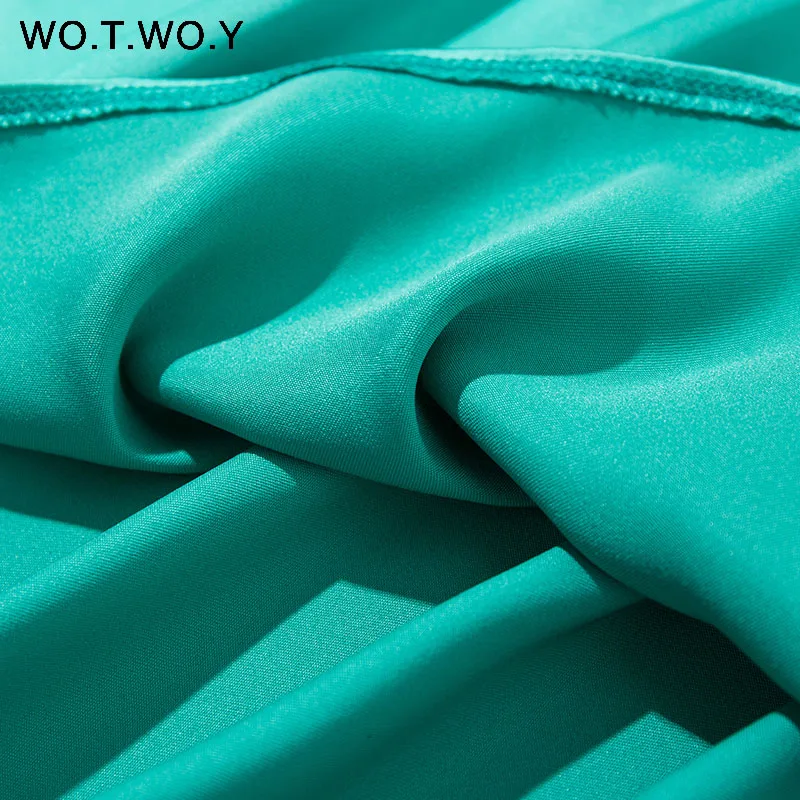 WOTWOY 2019 Горячие трендовые атласные юбки женские с высокой талией на молнии тонкие